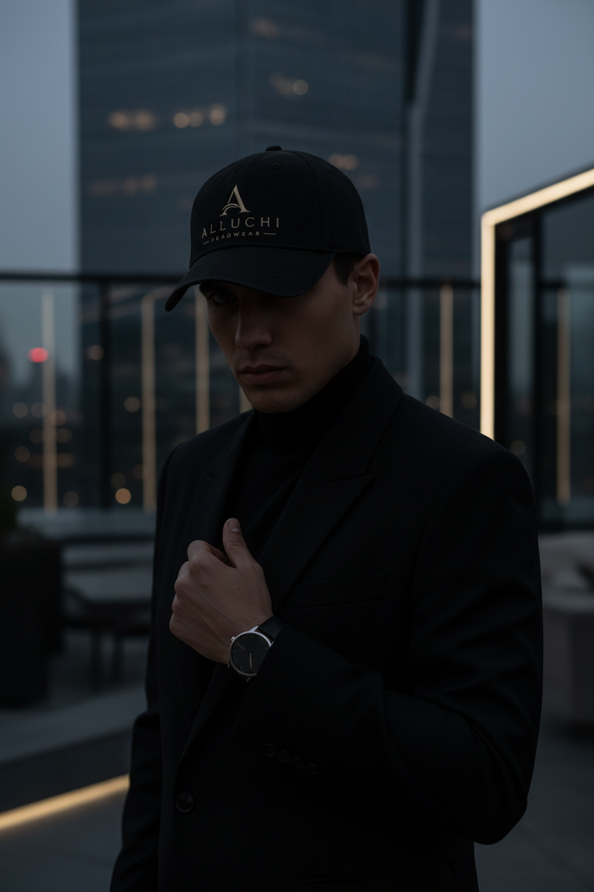 Model wearing the Alluchi Cap